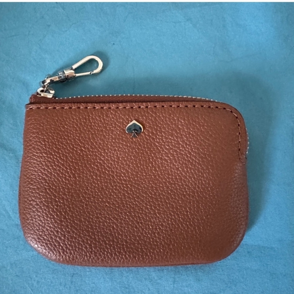 Kate Spade NWOT Brown Crossbody Bag w/matching Sm. Pouch & Stiped Guitar Strap - Picture 5 of 6